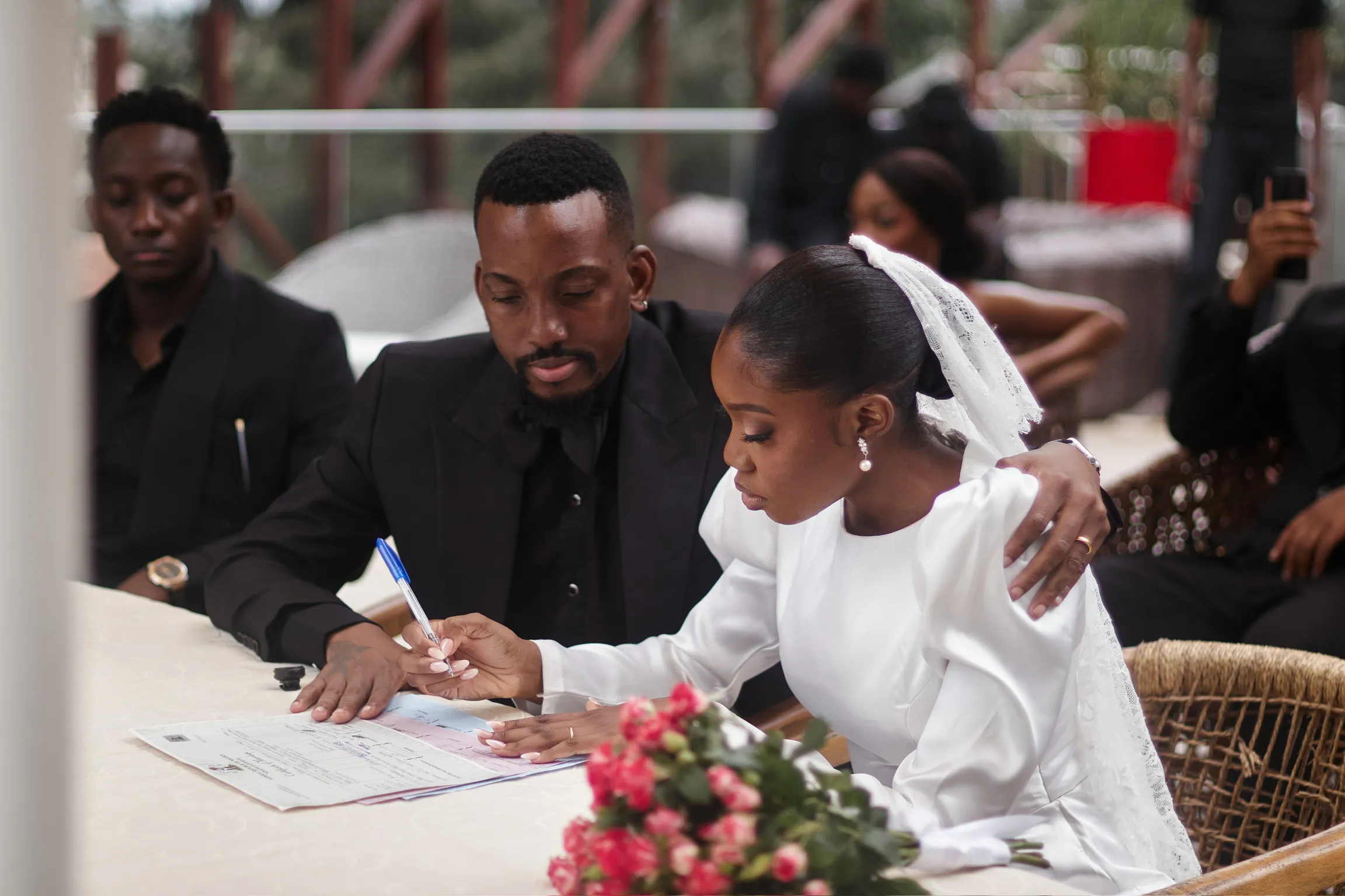 the register — frame 3 of 8, the civil wedding