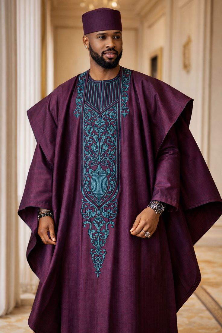 Family aso ebi inspiration - plum attire